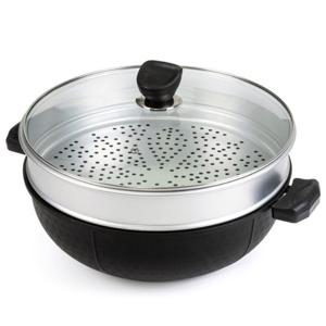 퀸센스 올비아 인덕션 2단찜 멀티 양수냄비 36cm