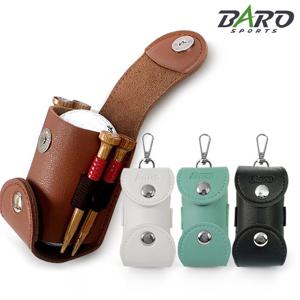 바로스포츠 가죽 골프공주머니 골프 볼케이스 볼주머니 파우치 B