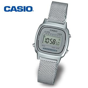 [정품] CASIO 카시오 LA670WEM-7D 여성 전자 메쉬 메탈시계