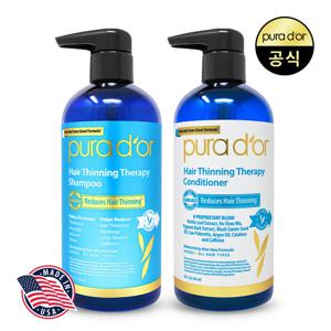 퓨라도르 헤어 씨닝 샴푸&컨디셔너 세트 473ml