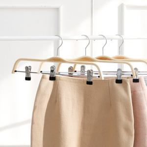 [홈앤하우스]프리미엄 논슬립 원목 치마바지걸이 10P