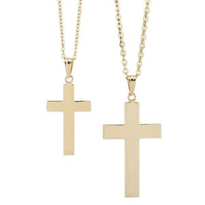 [더스톤즈] 14K 플랫 십자가 목걸이_여성용