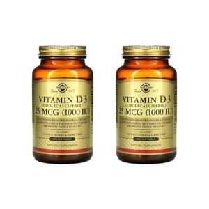 해외배송 Solgar 솔가 비타민D3 (콜레칼시페롤) 1000IU 250소프트젤 2개