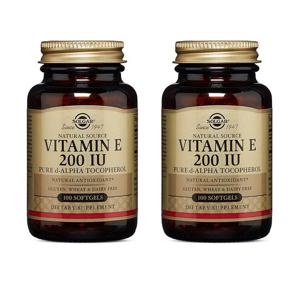 해외배송 Solgar 솔가 내추럴리소스 비타민E D-알파토코페롤 200IU 100소프트젤 2개