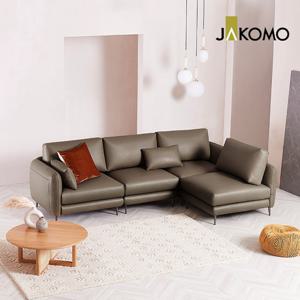 [자코모] 하모니 모듈 3.5인 코너형 천연면피 소가죽 소파