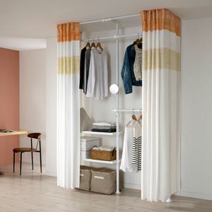 왕자 뉴드레스룸 3폴_밀폐 타공선반_936/행거