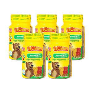 릴크리터스 꾸미바이트 이뮨 아연+비타민 C,D 60구미 5병