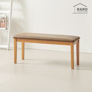 라로퍼니처 린디 고무나무 원목 방석 2인용 벤치 식탁 의자 2인 밴치