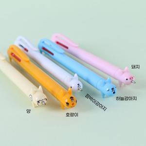 스탠딩 동물 캐릭터 볼펜 5종[특이한 예쁜볼펜 판촉3색 국산 펜]