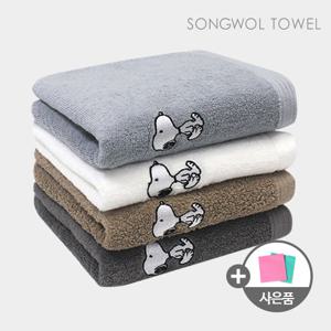 송월타올 스누피리버 140g 30수 캐릭터타월 4장+사은품