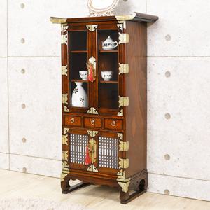 귀창살양주장(소) 원목 장식장 수납장