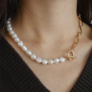 여자 진주 체인 루프 짧은 숏 우아한 초커 목걸이