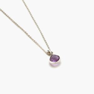 제이로렌 03N0769 2월탄생석 자수정 실버 목걸이