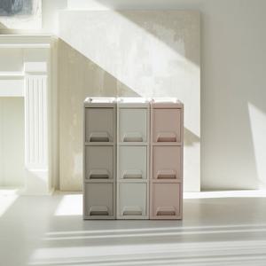 온도 플라스틱 서랍장 3단 소/수납정리함 틈새수납장 틈새서랍장