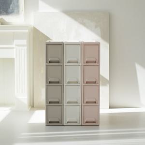 온도 플라스틱 서랍장 4단 소/수납정리함 틈새수납장 틈새서랍장