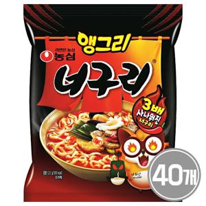 농심 앵그리너구리 40개 / 봉지 라면