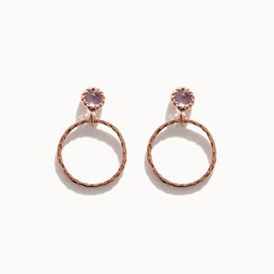 제이로렌 02M03238 2월탄생석 자수정 실버 귀걸이