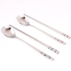 한일스텐레스 코스모스 수저 2벌세트 (부부수저)