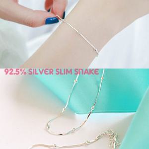 PST 실버 밀키 스네이크 볼 팔찌 여자 여성 예쁜