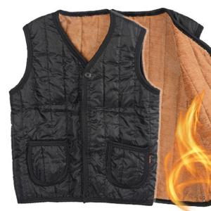 [실내화뱅크]방한 누빔 단추 조끼 남녀공용 프리사이즈 방한 베스트