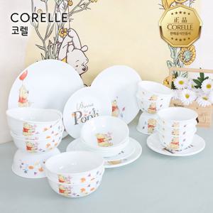 코렐 곰돌이푸 원형 6인 24P 홈세트