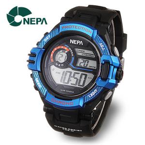 [네파] NEPA 전자 방수 학생 군인시계 N337-BK-BLUE