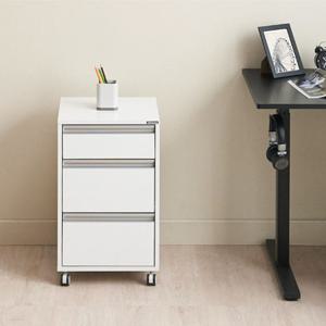 [가성비 대표상품 국민서랍장] 스티브 이동식 3단 서랍장 책상밑 사무 학생 책상밑 받침대 안방 바퀴서랍장 미니 틈새 국내제작(E0등급자재)