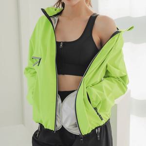 여성 어웨이크 다이어트 땀복 자켓상의 부스터 사우나 점퍼