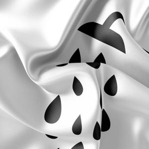 샤워커튼-물방울블랙/패브릭 욕실 커텐 방수 가림막