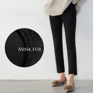 [유스타일팜] 밍크퍼 베이직 일자팬츠 PKW047