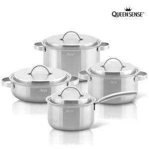 퀸센스 아르테 통5중스텐 인덕션냄비세트 4종/편18,양20,24,전24