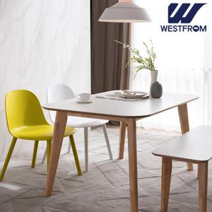 웨스트프롬 에스메랄다 원목 테이블 라운드형 1200+의자2,벤치1