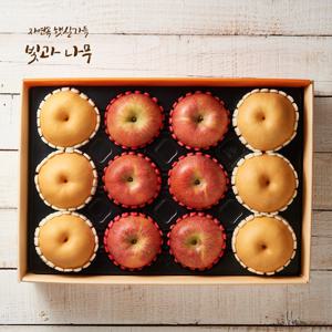 [작심밀도]빛과나무 사과.신고배세트 4.5kg(사과6입,배6입/특품)