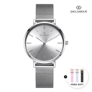 디유아모르 여성 메쉬밴드시계 DAW3301MS-SW 다이아몬드 시계