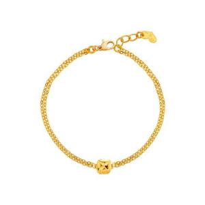 [한국금다이아몬드] 여자 순금 팔찌 큐브 컷팅 두줄 24K 3.75g 18K장식