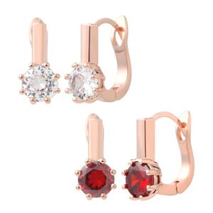 [미니아트] 14K 골드핀 베이직 큐빅 원터치 링 금침 귀걸이