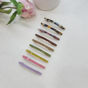 [라넌샵] 프랑스 셀룰로오스 슬림 일자 자동 머리핀