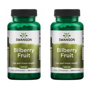 미국직구 Swanson 스완슨 빌베리 후르츠 470mg 100캡슐 2팩