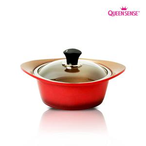 퀸센스 러블리 IH인덕션겸용 통주물 세라믹코팅 양수냄비 18cm