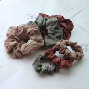 [리본크림]무광 바스락 곱창 머리끈 [미니]