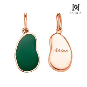 골드앤 14K 그린레터 프린팅 팬던트