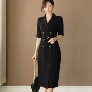 [시크라인] 아드리안 더블 버튼 원피스