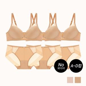 더블윙 노와이어 와이드 브라팬티 3세트 6매입(GSET389)