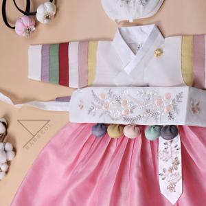 한설한복 1731.S 핑크핑쿠 색동 여아유아동한복