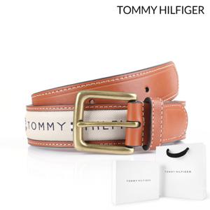 [타미힐피거] 남성 가죽벨트 정품 BT24 단면벨트 (선물포장세트)