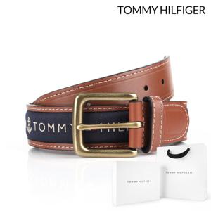 [타미힐피거] 남성 가죽벨트 정품 BT23 단면벨트 (선물포장세트)