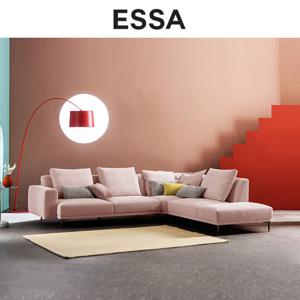 [쿠션&상품권증정][에싸] 메리골드 4인 오픈코너형 카시미라 패브릭 소파