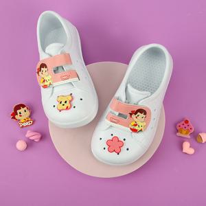 페코짱 원벨크로 실내화(핑크)/유아동 어린이집 유치원 초등 학생 학교