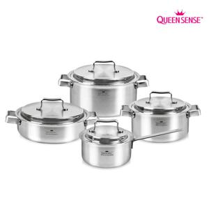 퀸센스 국산 루비 IH인덕션 통5중 스텐레스 4종 냄비세트