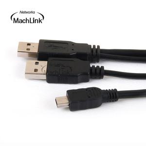 마하링크 USB A to Mini 5Pin 미니 5핀 보조 전원 Y 케이블 1M ML-U5Y010